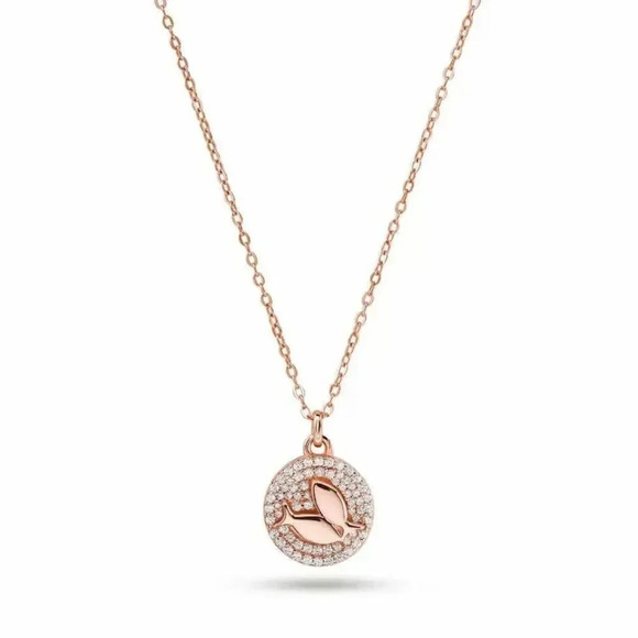 NWT MICHAEL KORS PISCES Zodiac 925 Sterling Silver  Necklace MKC1211AN791 - Picture 1 of 3